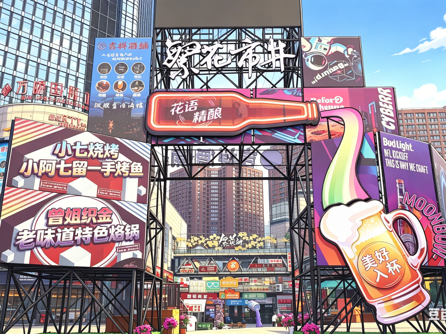 贵马即将开跑，“繁花市井”邀你跑完看球、冰啤配烧烤！